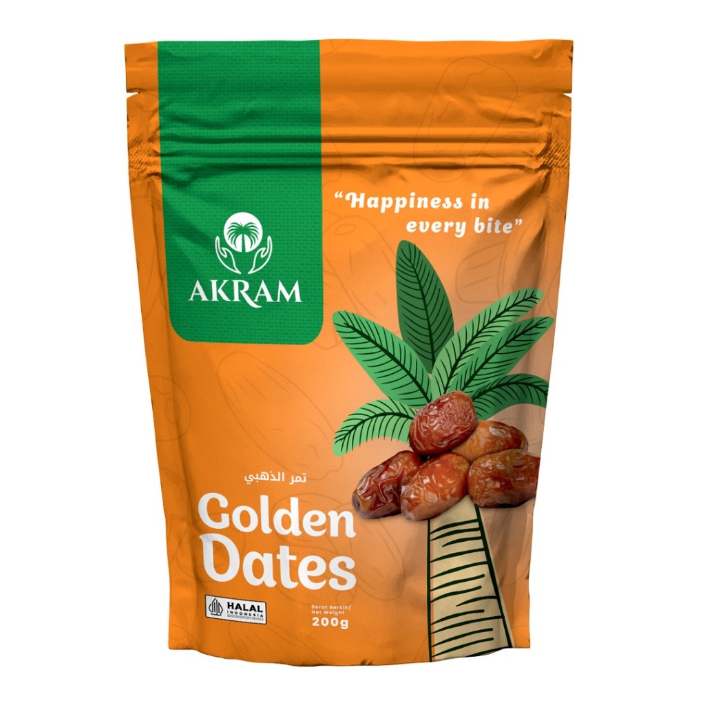 Terlaris Kurma Akram Golden Dates 200 g